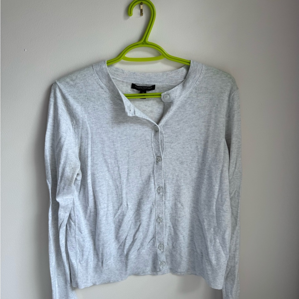 Banana Republic Light Gray Knit Sweater